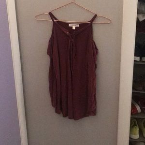 Quarter sleeve cold shoulder blouse